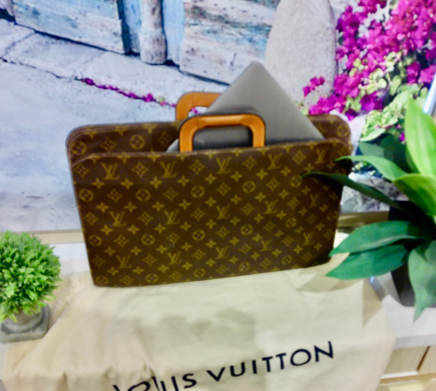 Pre Loved PreOwned Louis Vuitton Monogram Briefcase Vintage Lap Top Case