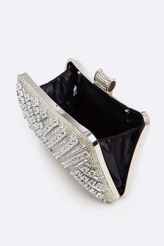 Clutch bag. Crystal Iconic Bridal Party Box Evening Clutch
