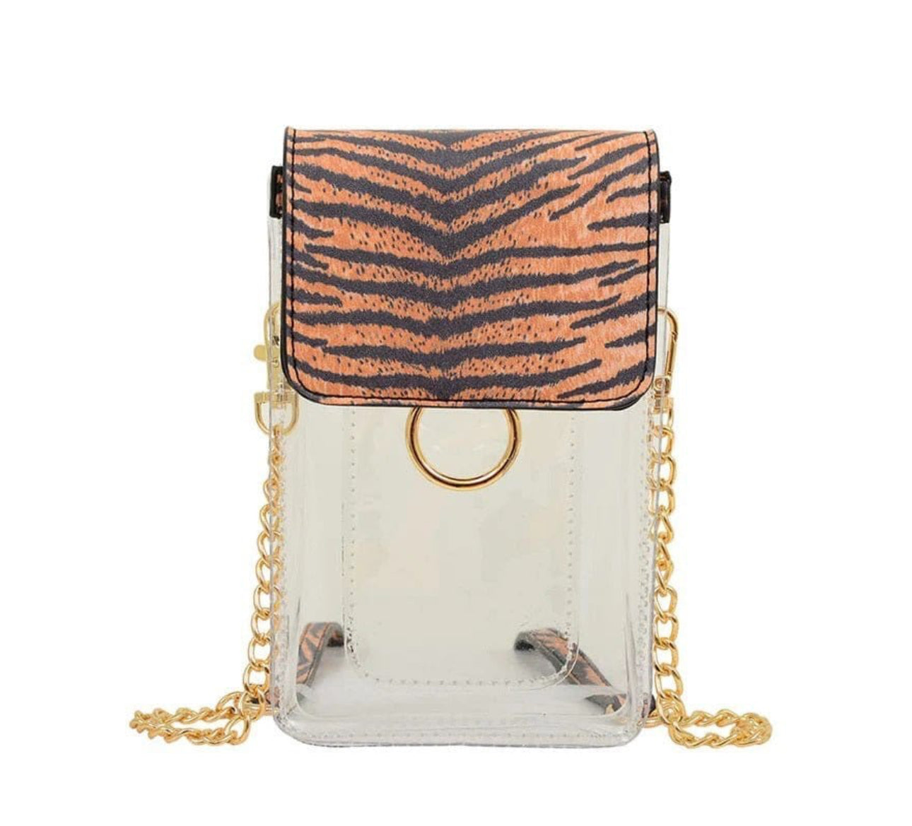 Tiger Trish Transparent Clear Stadium Cell Phone Holder/Crossbody