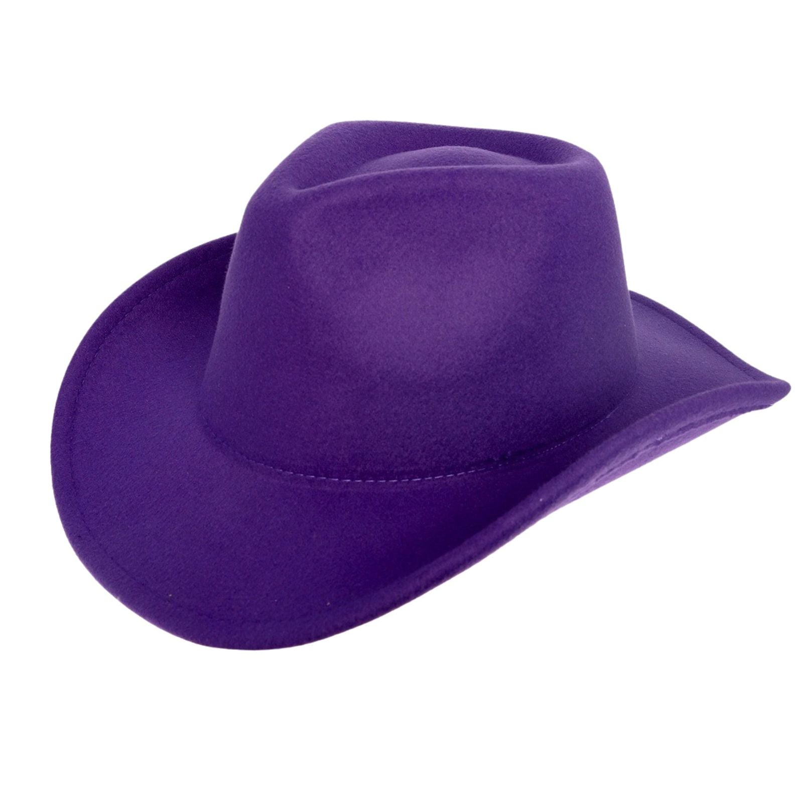 Cowboy Hat Purple Pinched Cowgirl Fashion Hat