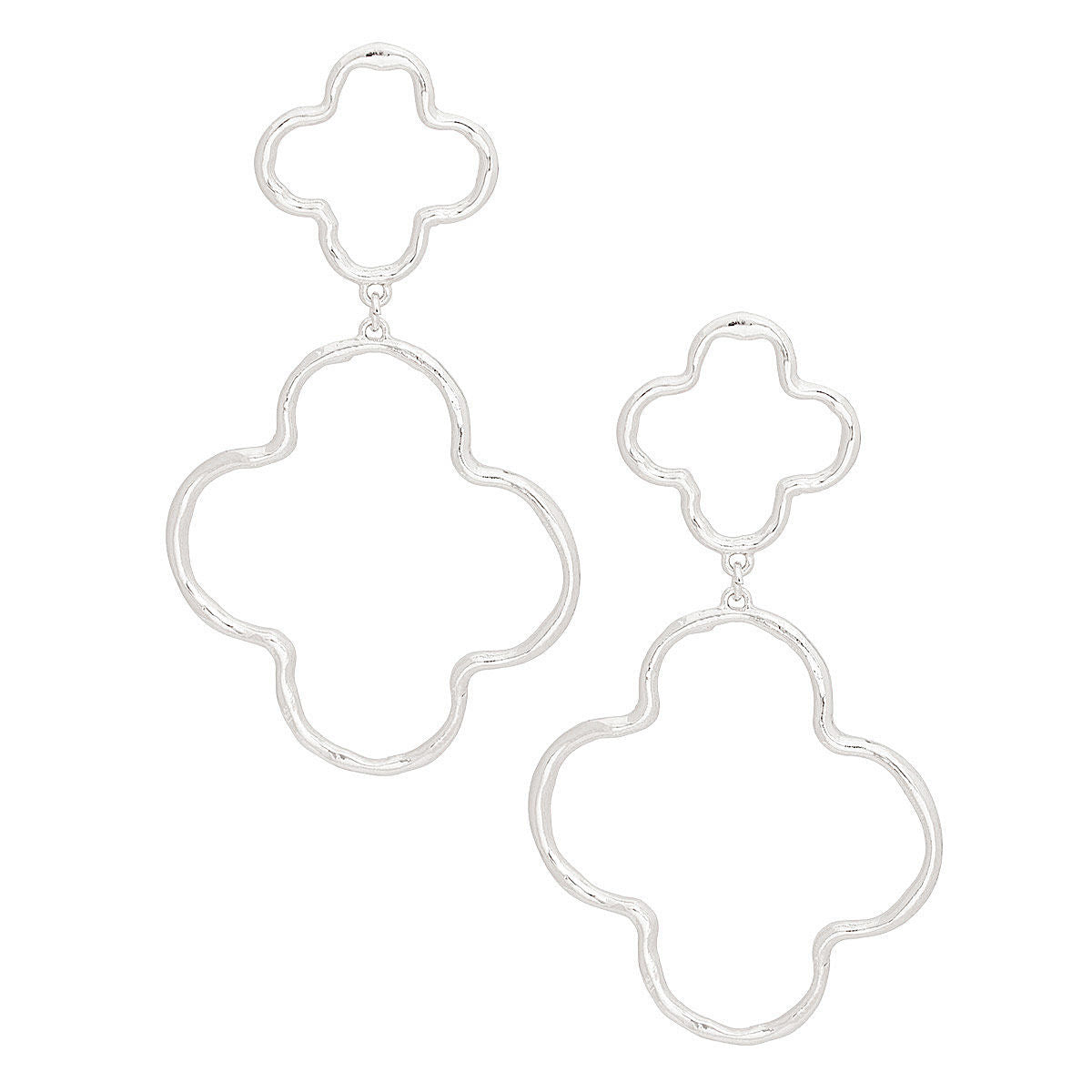 Clover earrings Dangle Earrings Silver Clover Cutout for Women