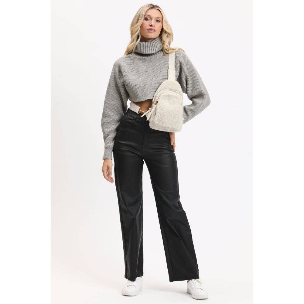 Ace - Sherpa Sling Bag Backpack: Ivory - ONLY 2 LEFT!