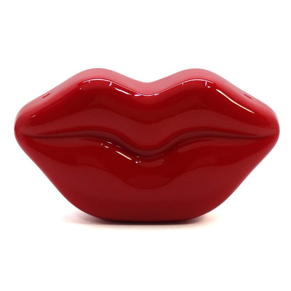 Fun clutch Acrylic Hard Case Lips Clutch Crossbody Bag
