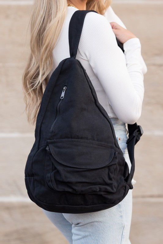 Over sized Canvas Hobo Sling bag