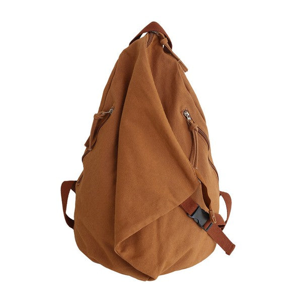 Canvas Kai Asymmetric Canvas Hobo Bohemian Backpack