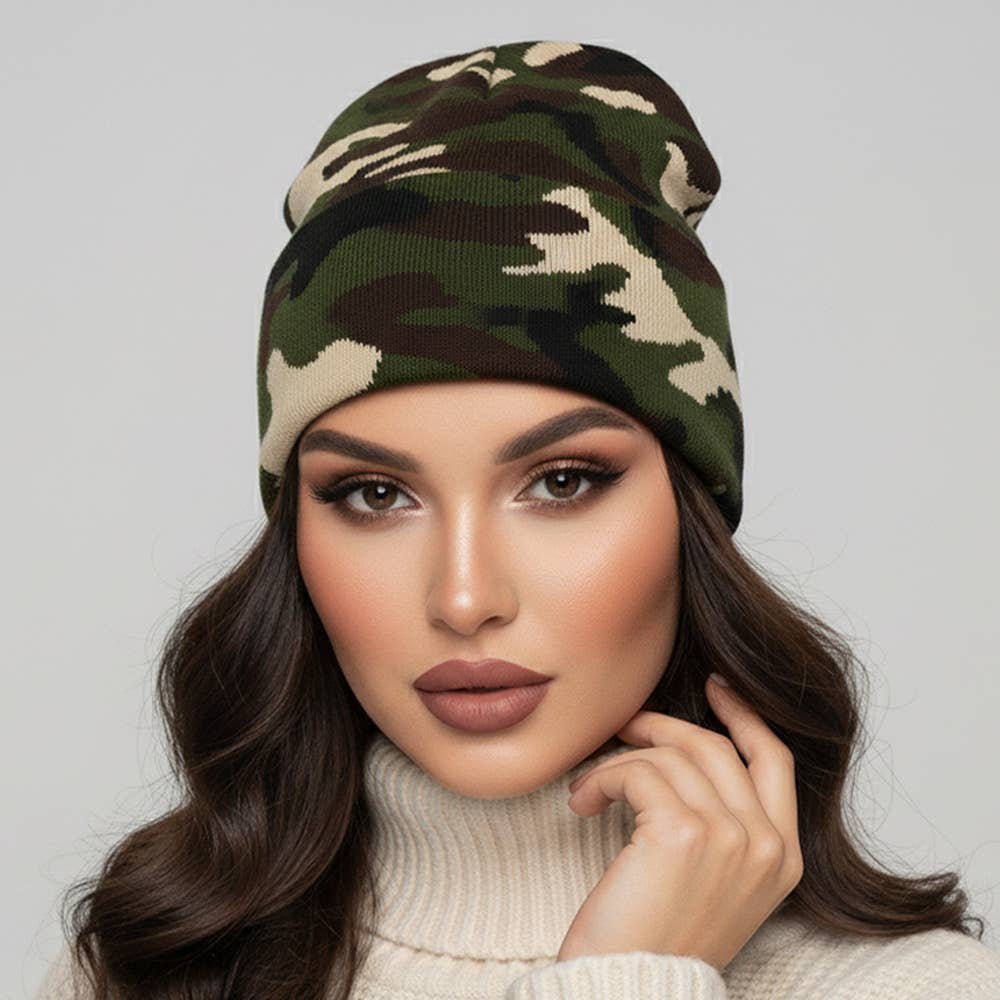 Camoflage Beanie Hat Unisex
