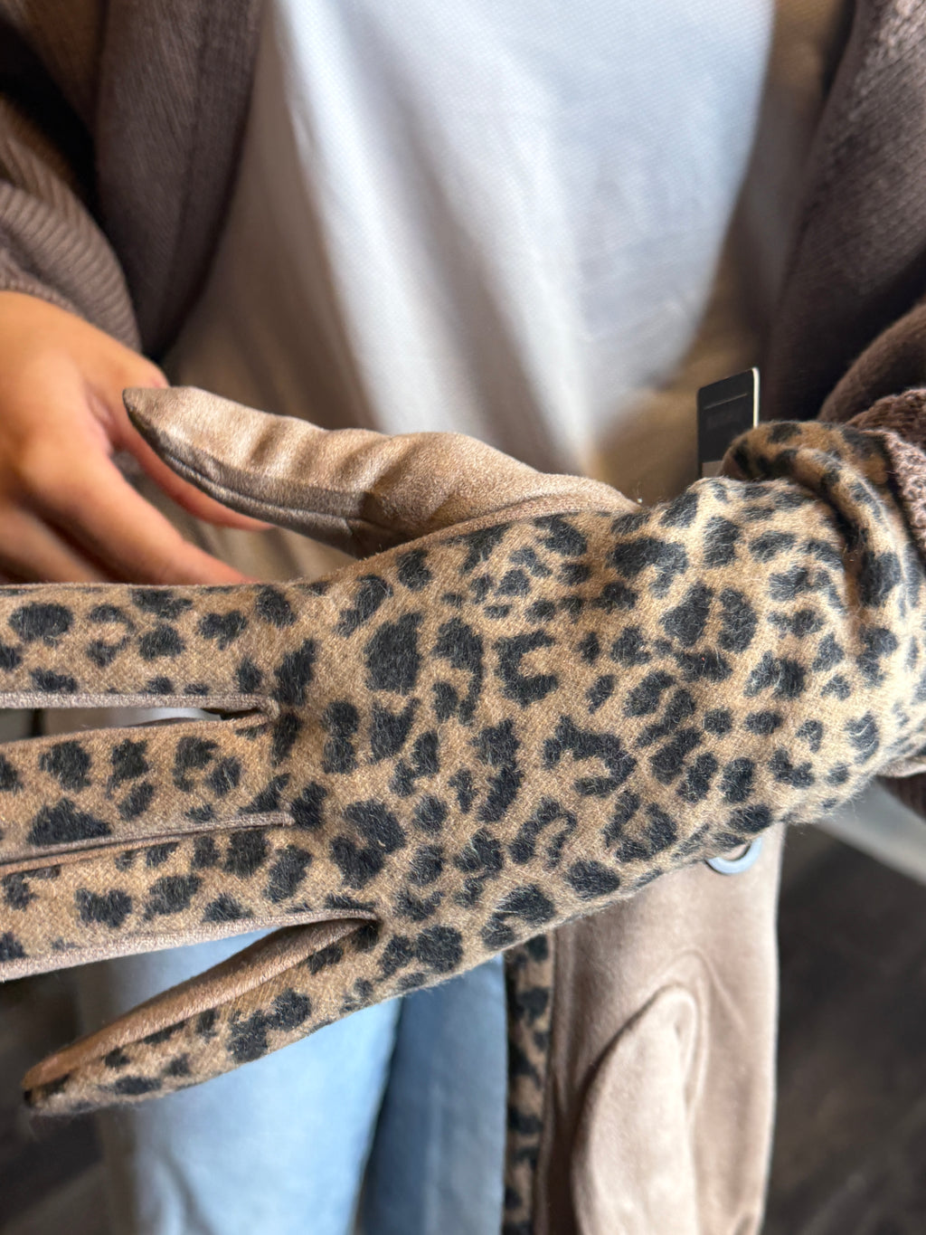 Leopard Gloves Smart Touch Winter Gloves