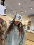 Just a little bit boogie trucker leopard hat retro wild print statement cap women
