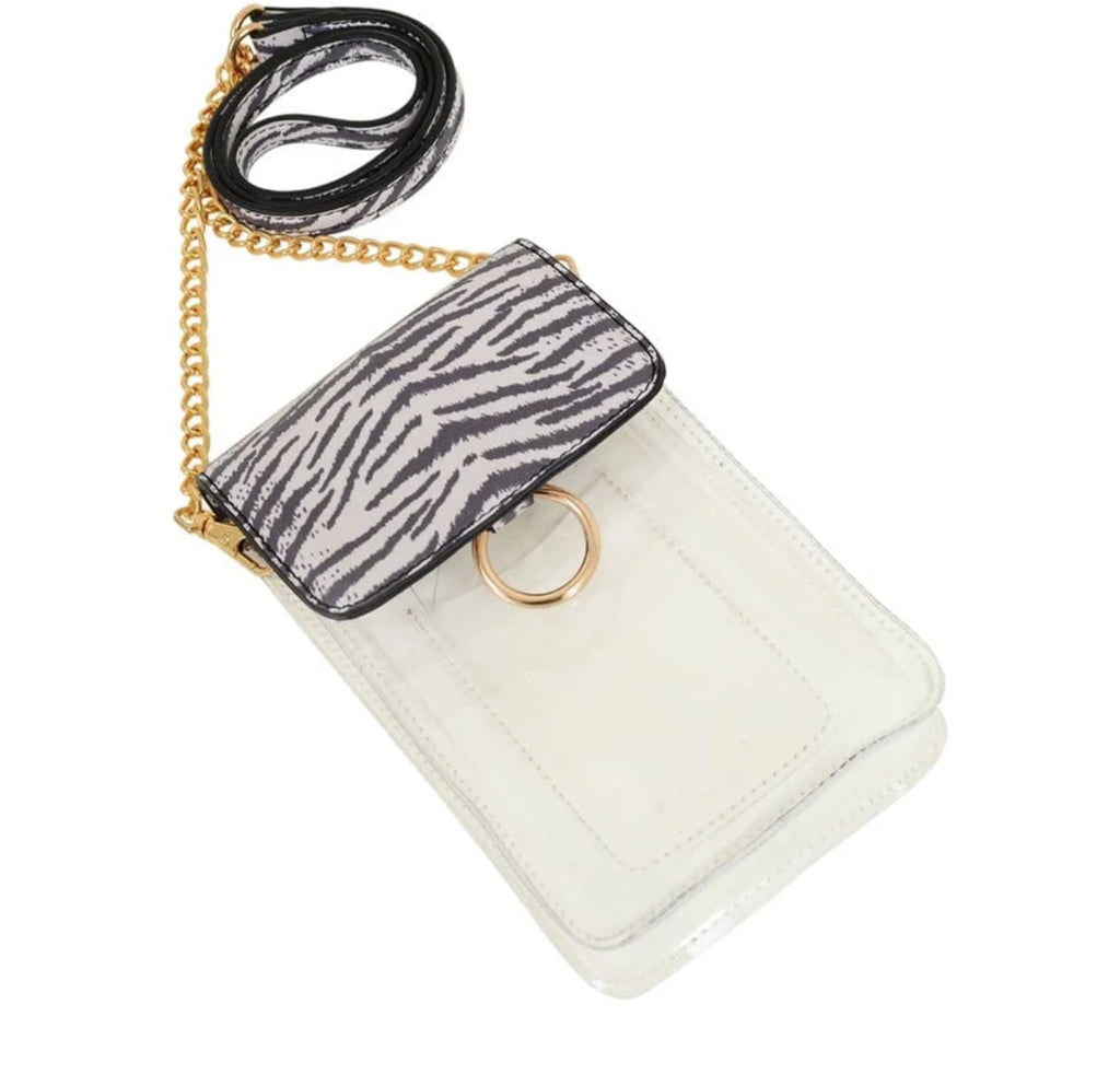 Crossbody Trish Transparent Clear  Stadium Cell Phone Holder/Crossbody