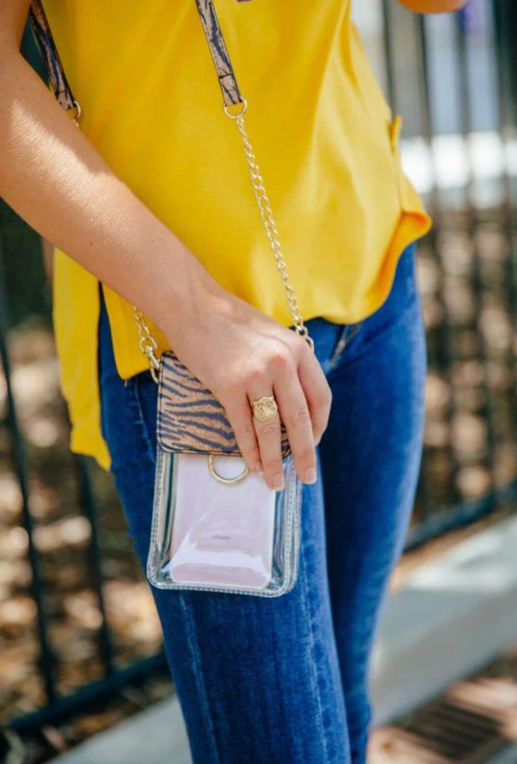 Trish Transparent Clear  Stadium Cell Phone Holder/Crossbody