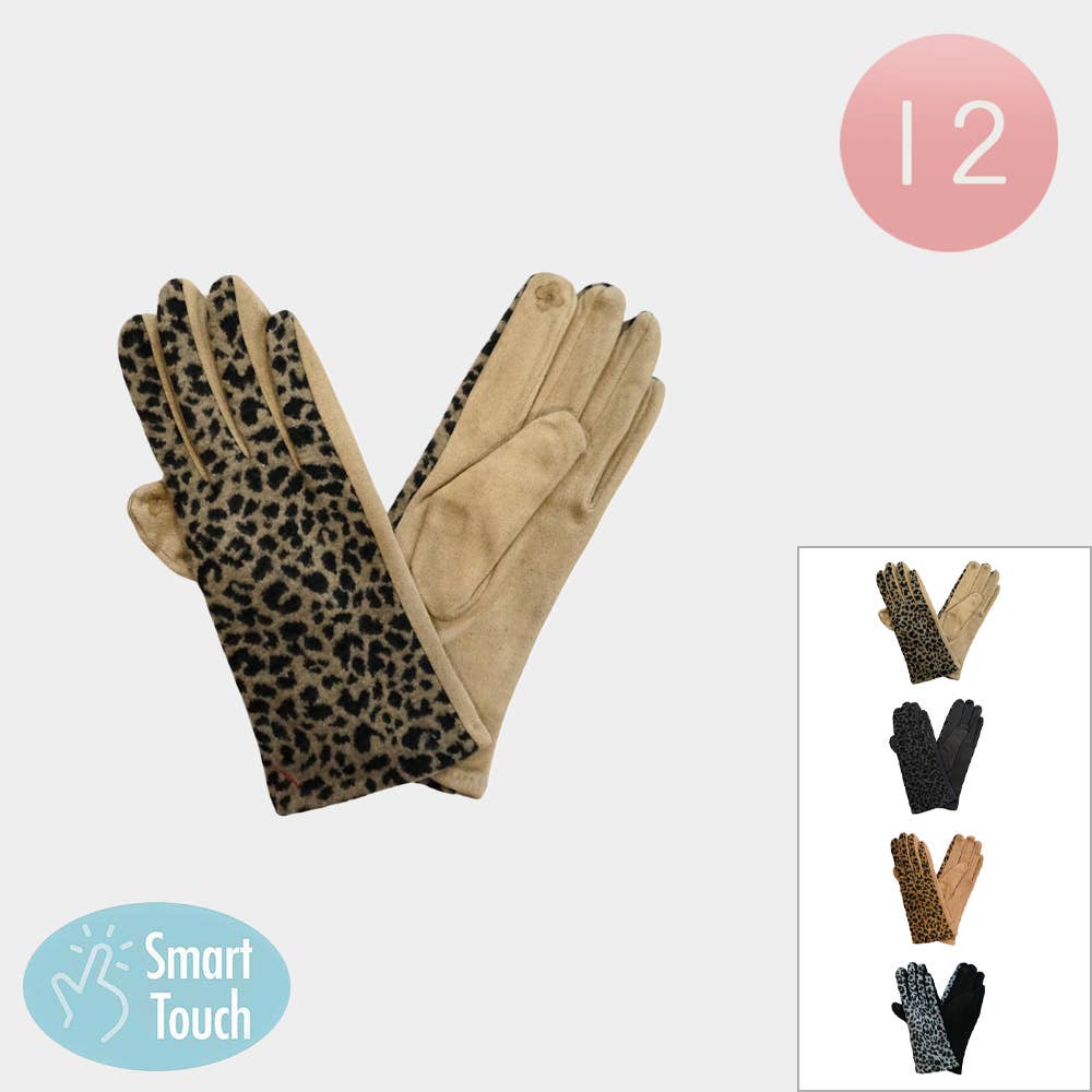 Leopard Gloves Smart Touch Winter Gloves