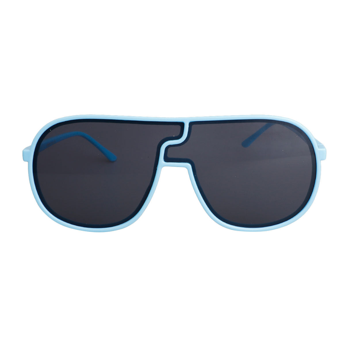 Blue retro novelty puzzle piece aviator shades women bold