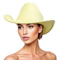 Cowboy Hat Yellow Metallic Finish Fashion Hat
