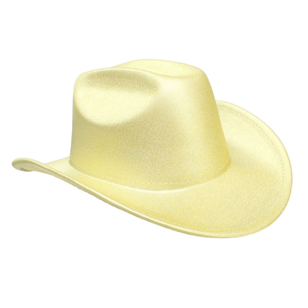 Cowboy Hat Yellow Metallic Finish Fashion Hat trendy