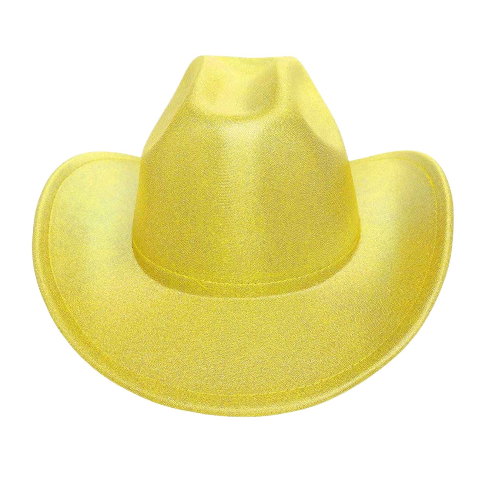 Cowboy Hat for women Yellow Metallic Finish Fashion Hat
