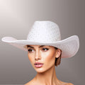 Cowboy Hat White Rhinestone Cowgirl Fashion Hat