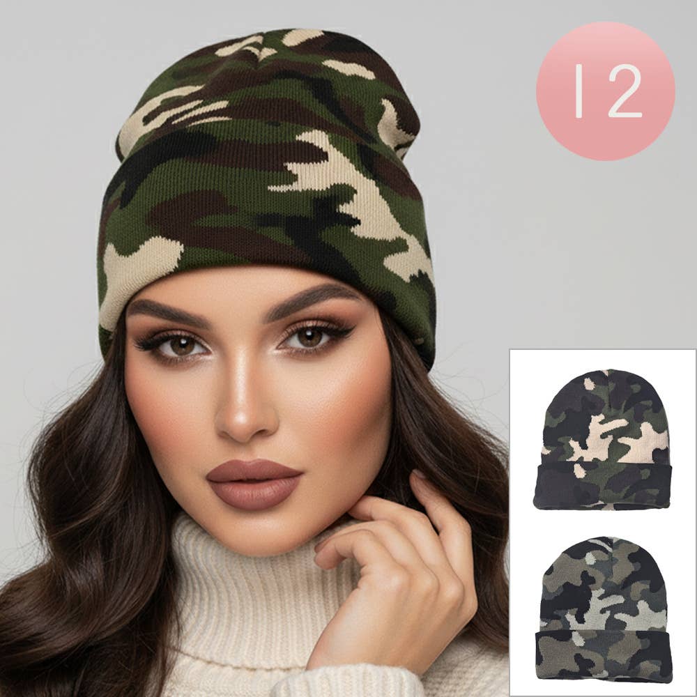 Camoflage Beanie Hat Unisex