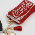 Keychain Red Coca Cola Sparkle Purse Charm