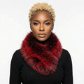 Scarf Luxe Faux Fur Red Collar Winter Stole