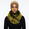 Scarf Luxe Faux Fur Yellow Collar Winter Stole
