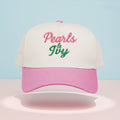 Pink green pearl ivy baseball cap embroidered cotton fashion hat women bold