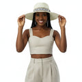 Ivory Straw Panama Fedora