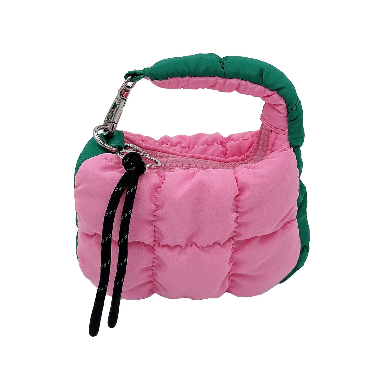 Pink and Green Keychain Quilted Mini Keychain Stanley Clip