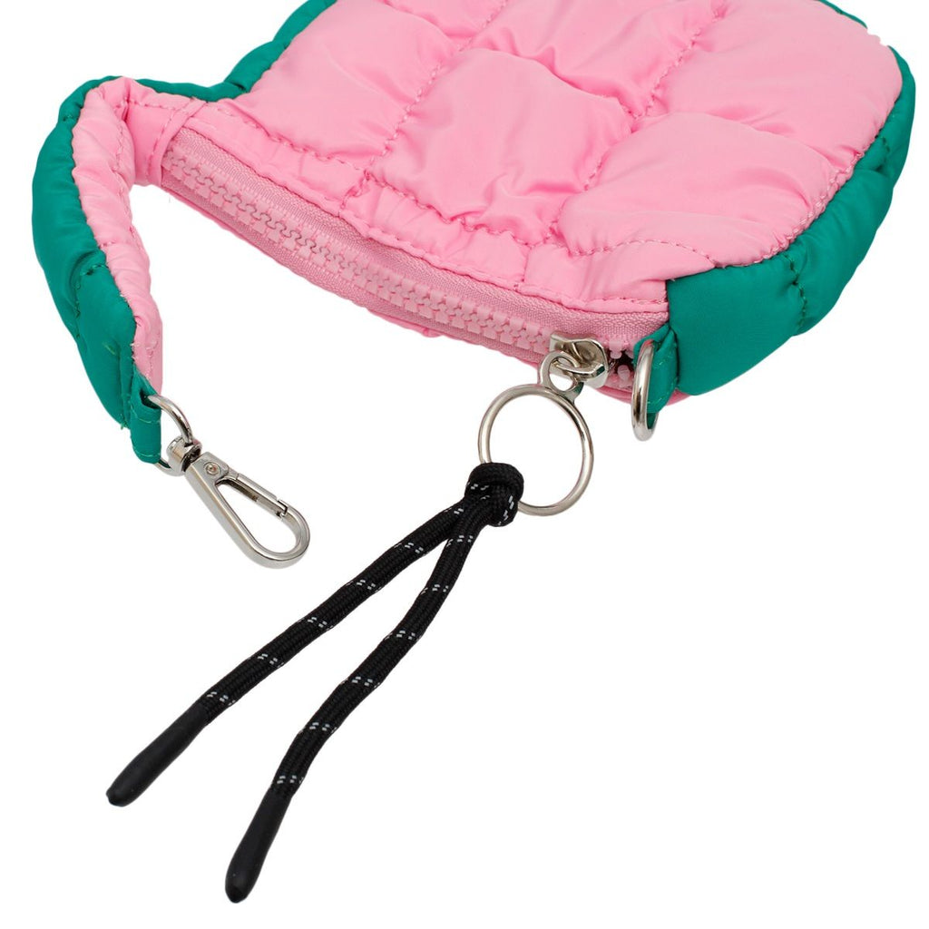Pink and Green Keychain Quilted Mini Keychain Stanley Clip