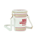 White cup noodles shaped crossbody clutch bag novelty ramen purse women