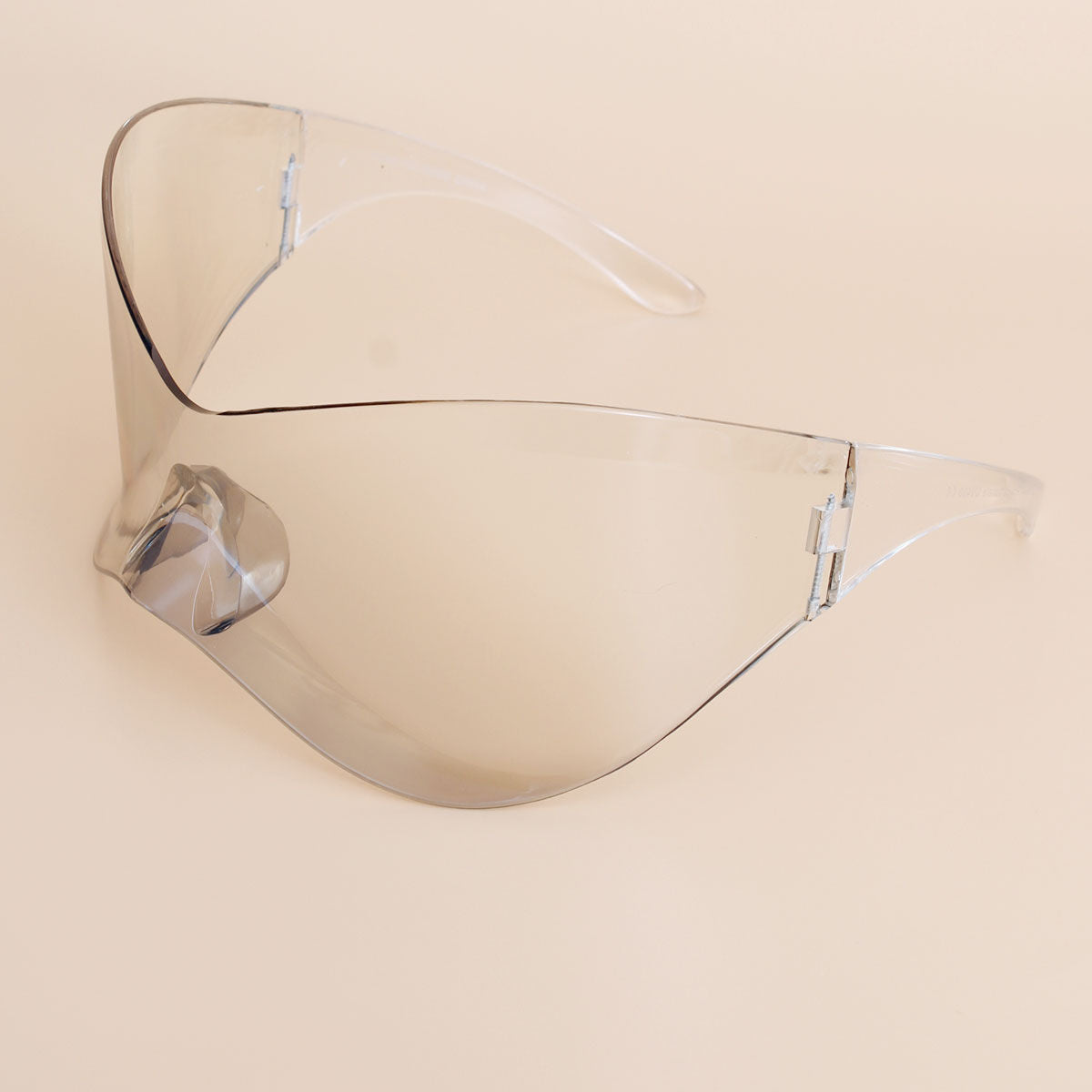 Clear mask wrap oversized shield sunglasses women futuristic UV400 eyewear