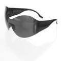 Black butterfly mask oversized visor sunglasses women UV400 statement eyewear bold