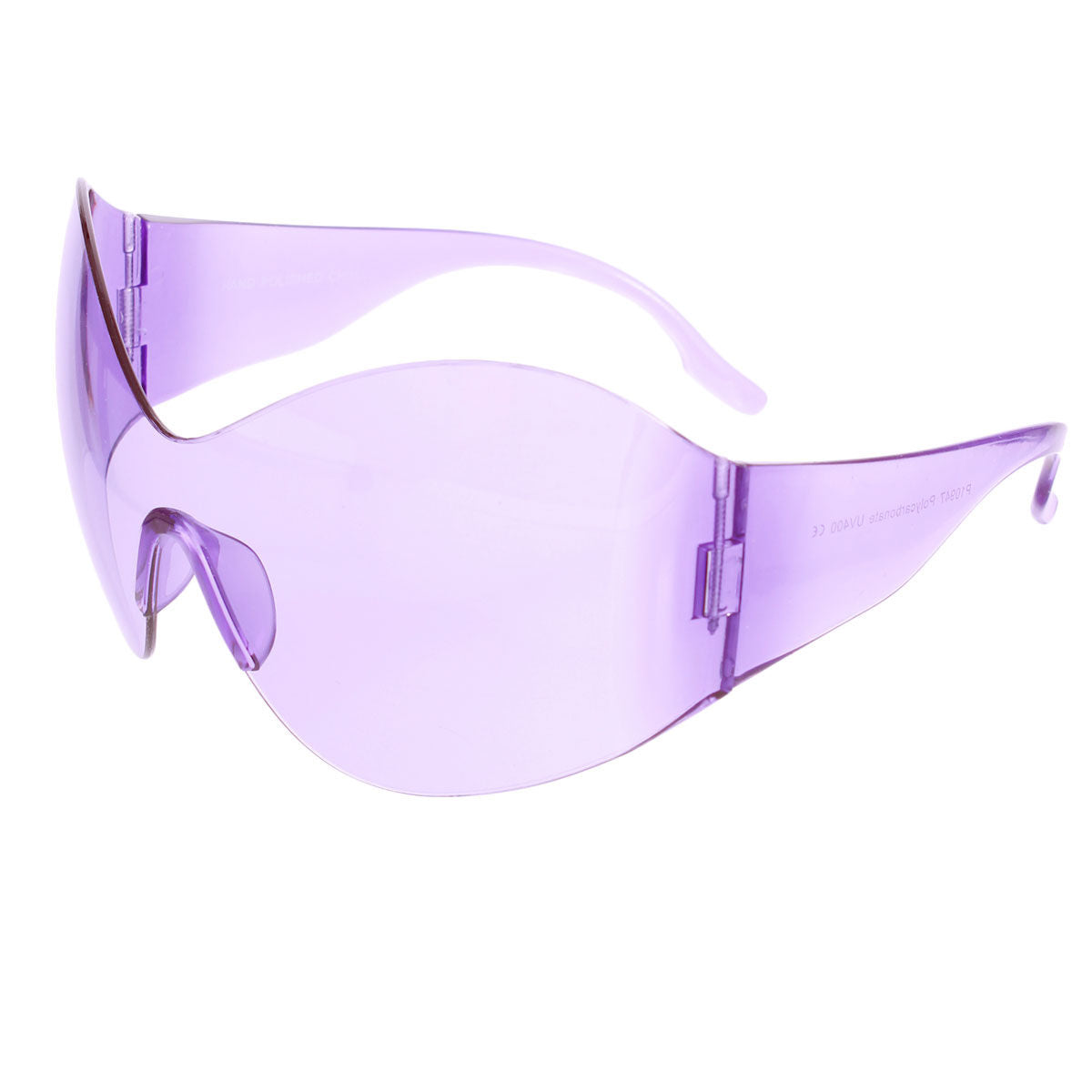Purple butterfly mask shield sunglasses women bold one piece lens UV400