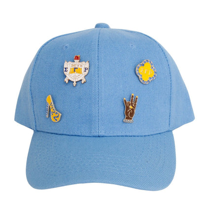 Hat Blue Canvas Baseball Cap for Women
