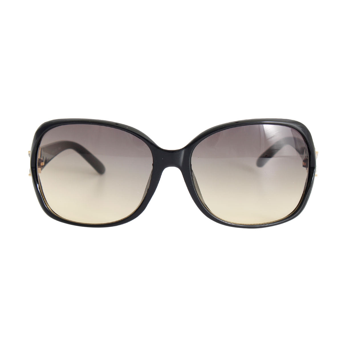 Black flower frame retro sunglasses side view floral detail
