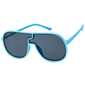 Blue puzzle piece aviator sunglasses women retro novelty UV400 frames
