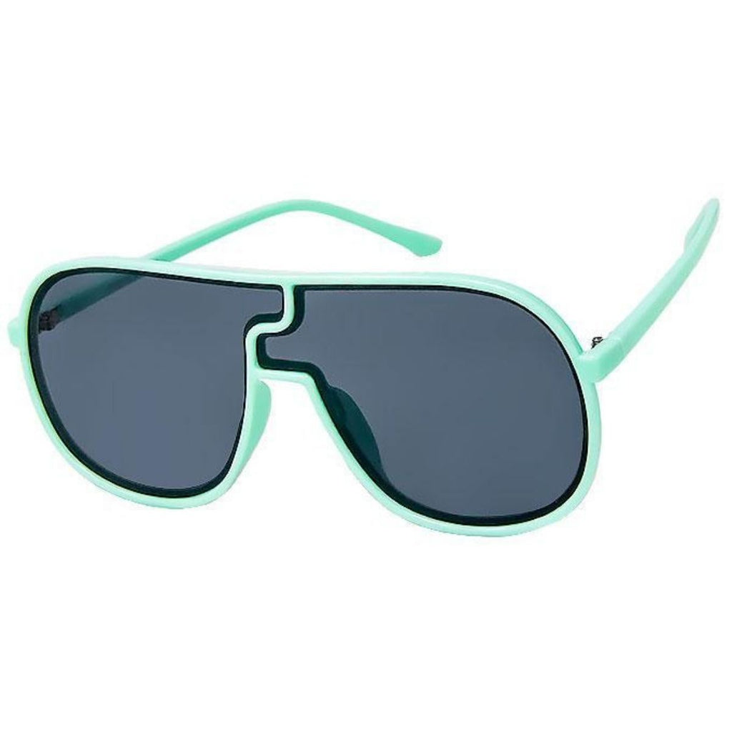 Mint green puzzle piece aviator sunglasses women retro novelty UV400