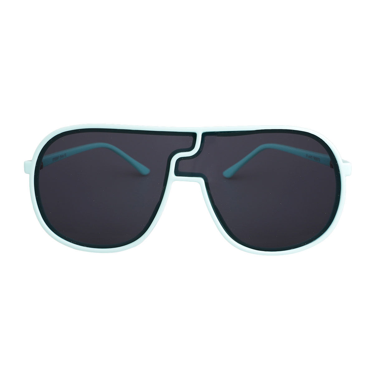 Mint puzzle piece lens aviator sunglasses side profile view