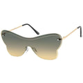Black one piece butterfly shield sunglasses women UV protection bold
