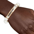 Mama Bear Bracelet Mothers Day Jewelry Pearl Gold