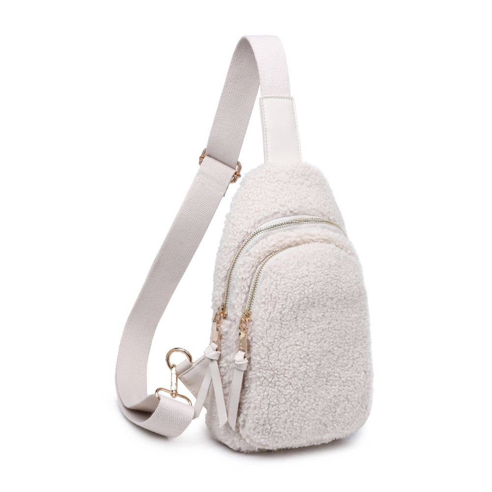 Ace - Sherpa Sling Bag Backpack: Ivory - ONLY 2 LEFT!